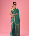 Elegance Embodied Rama Green Saree